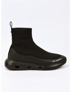 Karl Lagerfeld Pantofi sport mid-high din plasa tricotata - Negru