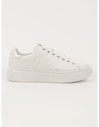 Karl Lagerfeld Pantofi sport uni de piele - Alb