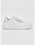 Karl Lagerfeld Pantofi sport uni de piele - Alb