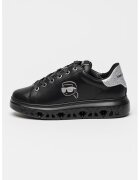 Karl Lagerfeld Pantofi sport wedge de piele cu talpa perforata cu logo - Negru/Argintiu
