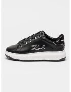 Karl Lagerfeld Pantofi sport wedge de piele - Negru/Argintiu