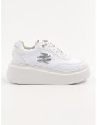 Karl Lagerfeld Pantofi sport wedge din material textil - Alb