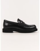 Karl Lagerfeld Panytofi loafer din piele cu logo discret - Negru