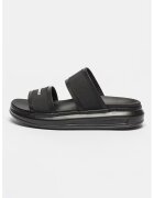 Karl Lagerfeld Papuci cu garnituri de piele - Negru
