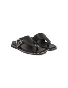 Karl Lagerfeld Papuci flip-flop dama KL81325 - Piele naturala - Negru - Negru