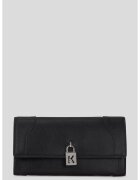 Karl Lagerfeld Portofel Dama mediu K/Locked - Negru - 18.5 x 9 x 2 cm