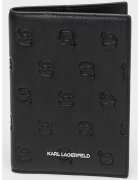 Karl Lagerfeld Portofel pliabil de piele ecologica Ikon - Negru