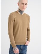 Karl Lagerfeld Pulover din lana cu decolteu rotund - Maro camel