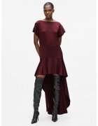 Karl Lagerfeld Rochie asimetrica din satin - Visiniu