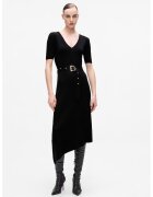 Karl Lagerfeld Rochie asimetrica si tricotata fin - Negru
