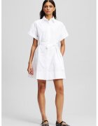 Karl Lagerfeld Rochie cu croiala in A si logo brodat - Alb optic