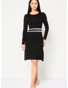 Karl Lagerfeld Rochie in A cu maneca lunga - Negru