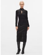 Karl Lagerfeld Rochie midi catifelata - Negru