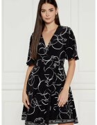Karl Lagerfeld Rochie mini evazata - Negru