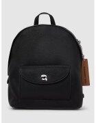 Karl Lagerfeld Rucsac din piele ecologica cu buzunar frontal - Negru