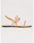 Karl Lagerfeld Sandale slingback cu strasuri - Auriu