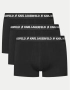 Karl Lagerfeld Set 3 boxeri barbati - 304614712 - Bumbac organic - Negru - Negru