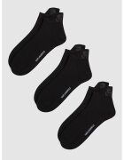 Karl Lagerfeld Set de 3 perechi sosete pana la glezna cu logo - Negru
