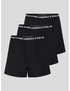 Karl Lagerfeld Set de boxeri cu logo - 3 perechi - Negru