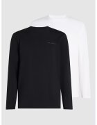 Karl Lagerfeld Set de maiouri din amestec de bumbac organic - 2 piese - Negru/Alb optic