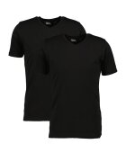 Karl Lagerfeld Set de tricouri cu decolteu in V - 2 piese - Negru