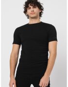 Karl Lagerfeld Set de tricouri cu decolteu la baza gatului - 2 piese - Negru