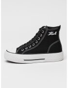 Karl Lagerfeld Tenisi high-top de denim cu logo - Alb/Negru