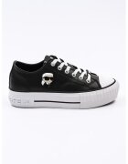 Karl Lagerfeld Tenisi low-cut din piele cu logo aplicat - Negru