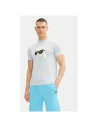 Karl Lagerfeld Tricou barbati 755073 552251 - Bumbac organic - Albastru deschis - Albastru deschis