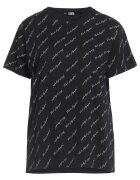 Karl Lagerfeld Tricou dama all-over print signature - Negru