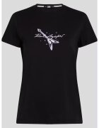 Karl Lagerfeld Tricou dama din bumbac 24WW1717 - Negru