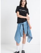 Karl Lagerfeld Tricou de bumbac organic cu imprimeu logo - Negru