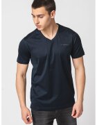 Karl Lagerfeld Tricou din bumbac cu decolteu in V - Albastru ultramarin