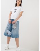 Karl Lagerfeld Tricou din bumbac organic cu imprimeu - Alb optic