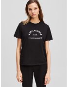 Karl Lagerfeld Tricou din bumbac organic cu imprimeu - Negru