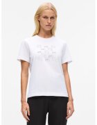 Karl Lagerfeld Tricou din bumbac organic cu strasuri - Alb optic
