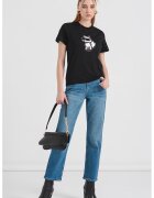 Karl Lagerfeld Tricou regular fit din bumbac organic cu imprimeu pe piept - Rosu/Negru/Alb optic