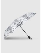 Karl Lagerfeld Umbrela cu model si logo - Alb/Negru/Gri