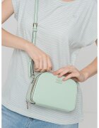 KATE SPADE Geanta crossbody de piele cu doua compartimente Serena - Verde deschis