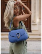 Katerini Geanta din piele naturala model KIRA - Albastru