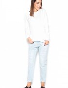 KATRUS Bluza dama bej - bumbac - hanorac moale - fundita decorativa