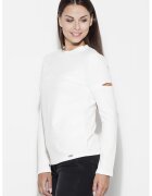 KATRUS Bluza dama - Bumbac/Elastan - Alb -