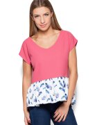 KATRUS Bluza dama coral - poliester 100% - maneca scurta - croiala lejera