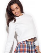 KATRUS Bluza dama scurta - maneci lungi - bej - poliester