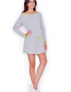 KATRUS Rochie de zi gri - casual - bumbac - poliester