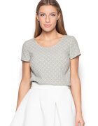 KATRUS Tricou dama - Poliester/Elastan - Negru/Alb -