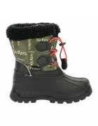 Kickers Cizme medii cu blana sintetica - Verde inchis