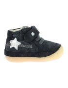 Kickers Pantofi de piele intoarsa cu velcro - Albastru ultramarin/Argintiu