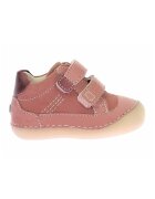 Kickers Pantofi de piele si piele intoarsa cu inchidere velcro - Roz prafuit