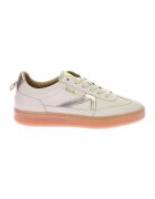 Kickers Pantofi sport low cut din piele - Alb murdar/Argintiu